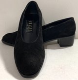 New! 7.5C Amalfi Italy Black Suede Leather Pumps - 1.5" Heels in Naperville, Illinois