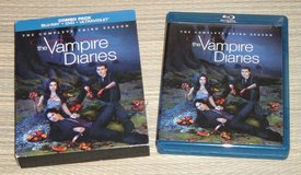The Vampire Diaries Complete Third Season Combo Pack Blu-ray DVD Ultraviolet 9-Disc Set in Morris, Illinois