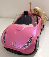 Barbie Glam convertible toy Car & articulating Barbie Doll Combo *EUC* in Naperville, Illinois