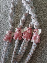 macrame vintage planter holder with pink elephants in Alamogordo, New Mexico