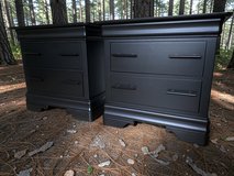 Large Broyhill Nightstands Black Satin Solid Wood 28x17x28 New in Kingwood, Texas