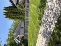 Brandon’s Landscaping mowing in Aurora, Illinois