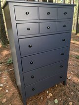 Large Broyhill Bedroom Dresser / Chest Solid Wood Navy Satin Six Drawers New in Kingwood, Texas