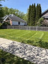 Brandon’s Landscaping mowing in Sugar Grove, Illinois