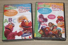 NEW Rare 2007 Sesame Street TV Episode Fun Pack DVD 5-Disc Total Volumes 1 and 2 in Yorkville, Illinois