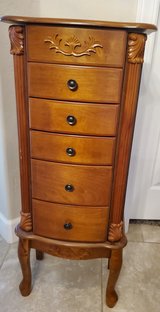 Wooden Standing Jewelry Armoire in Alamogordo, New Mexico