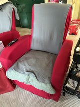 2 motorized Italian made red fake leather recliners in Ramstein, Germany