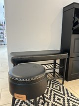 Black Entryway Set – Bench, Shoe Cabinet & Stool – $30 for All in Stuttgart, GE
