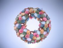 Spring Egg Shells & Flowers Round Wreath in Perry, Georgia