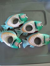 4 Vtg. Wooden Hand Painted Fish Napkin Holders in Alamogordo, New Mexico