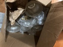 Brass & glass light fixture in Oswego, Illinois