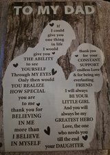 Father plaque from a daughter or son in Bolingbrook, Illinois