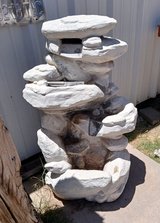 Alpine outdoor floor rock water fountain in Alamogordo, New Mexico