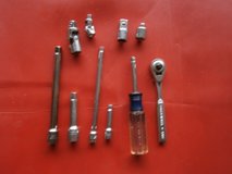Assorted Craftsman 3/8" Extensions, 1/4" Extensions, 1/4" Ratchet, 1/4" Driver, 3/8" to 1/4" Ada... in Ramstein, Germany