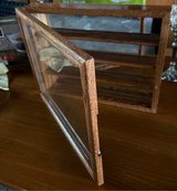 Solid Oak and Glass Coin Hanging Display Case in Ramstein, Germany