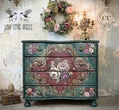 HAND-PAINTED BAROQUE-STYLE DRESSER FLORAL DESIGN in Ramstein, Germany