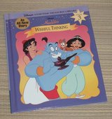 Vintage 1998 Disney Aladdin Wishful Thinking Hard Cover Book in Oswego, Illinois