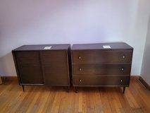 Vintage MCM cabinet & matching dresser in Chicago, Illinois