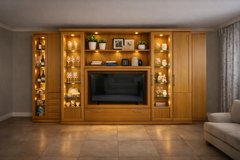 Light Oak Wall Unit – Excellent Condition in Ramstein, Germany