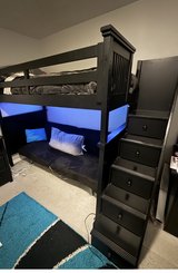 RARE & DURABLE 5 DRAWER STAIRS TWIN LOFT BED OR BUNK BED in Naperville, Illinois
