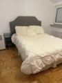 full bed with mattress box spring headboard sheets in Wiesbaden, GE