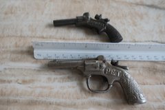 LOT of 2 VINTAGE & Antique Miniature Cast Iron Cap Guns "PET" and "Cowboy" in Bolingbrook, Illinois