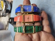 Vintage Quartz Watch Lot of 3 Malachite Coral Lapis Panel Style Expansion Band in Alamogordo, New Mexico