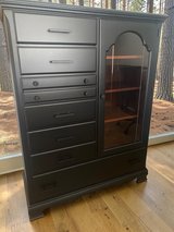 Large Thomasville Dresser Chest Armoire Cabinet Solid Wood Black Satin New in Houston, Texas