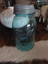 Ball blue glass jar in Alamogordo, New Mexico