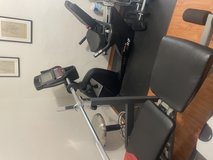 Weight set with storage case,  weight bar and rack, bench, bike in Ramstein, Germany