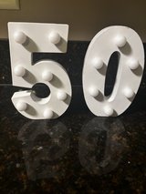 “50” Marquee Light-Up Numbers in Plainfield, Illinois
