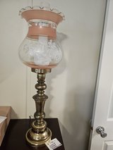 Antique brass hurricane lamp in Perry, Georgia