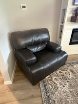 Slate gray leather oversized recliner in Houston, Texas