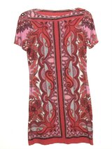 ECI New York SS Multicolor Floral Geometric Boat Neck Shift Dress Size 8 in Oswego, Illinois
