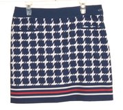 EP Pro New York Skort Size 10 Skirt Sport Tennis Golf Blue White Red Houndstooth in Plainfield, Illinois