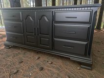 Large Sumter Bedroom Dresser Chest Solid Wood Black Satin 68x19x33 Nine Drawers New in Houston, Texas