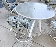62” Round Patio Table n 4 swival Rocking Chairs in Bartlett, Illinois