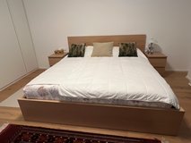 IKEA Malm US King Bed with mattress in Stuttgart, GE