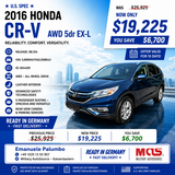 2016 HONDA CR-V EX-L in Ramstein, Germany