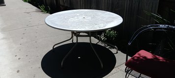 Vintage aluminum patio table in Travis AFB, California