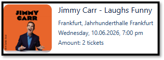 2 x Jimmy Carr in Frankfurt in Ramstein, Germany