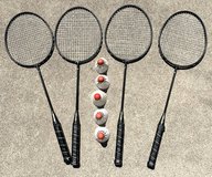 Vintage Spaulding 4 Player Badminton Set - 4 Rackets & 5 Birdies in Chicago, Illinois
