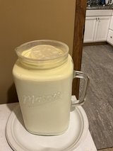 Row. Cow Milk from Jersey and Guernsey milk cows in Fort Polk, Louisiana