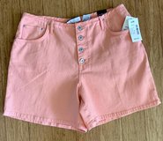 New! LA Blues Women's Plus size 18W Orange stretch Denim Jean Shorts in Bolingbrook, Illinois