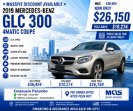 2019 MERCEDES-BENZ GLC 300 4MATIC COUPE in Ramstein, Germany