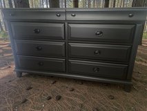 Large Raymour & Flanigan Dresser Solid Wood Black Satin 66x19x39 New in Houston, Texas