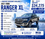 2021 FORD RANGER XL 4WD SUPERCREW 5' BOX in Ramstein, Germany