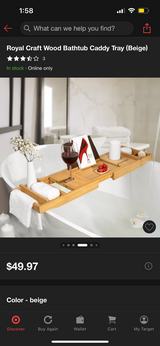 Expandable Bamboo Bathtub Tray in Kingwood, Texas