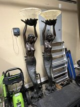 pair of bronze mermaid standard lamps in Spring, Texas