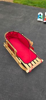 L.L. Bean Kids' Pull Sled and Cushion Set Large Size Wood Cushion. Like New Condition. Retails f... in Chicago, Illinois